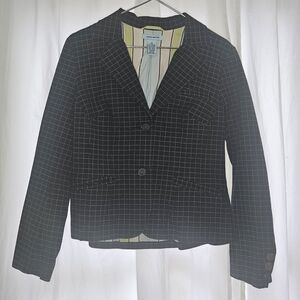 Gene Meyer Black Grid Blazer
